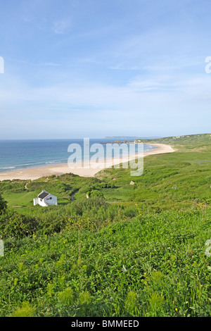 Spiaggia sabbiosa a Whitepark Bay, nella contea di Antrim, Irlanda del Nord Foto Stock