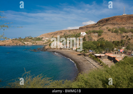 Vista su Ciudad Velha e la costa. Cidade Velha. Santiago. Cabo Verde. L'Africa. Foto Stock