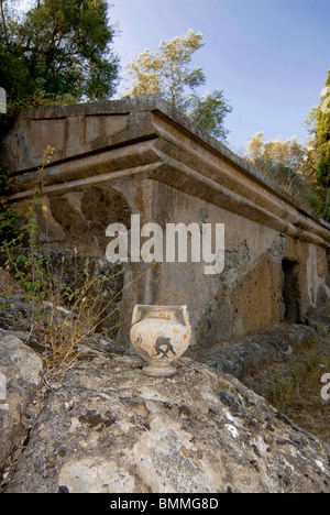 Necropoli etrusca della Peschiera, Tuscania, Viterbo, Lazio, Italia Foto Stock