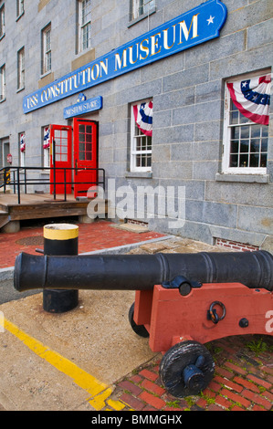 USS Constitution Museo sul sentiero della libertà, Charlestown Navy Yard, Boston, Massachusetts Foto Stock