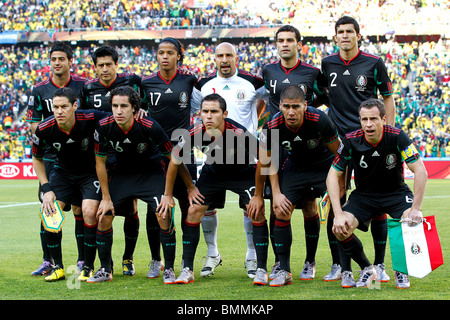 Il team messicano GRUPPO SUD AFRICA V MESSICO SOCCER CITY Johannesburg Sudafrica 22 Settembre 2009 Foto Stock