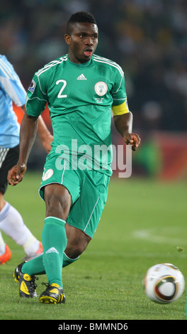 JOSEPH YOBO ARGENTINA V NIGERIA ELLIS PARK Johannesburg Sudafrica 12 Giugno 2010 Foto Stock