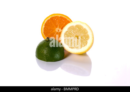 Arancio, Limone e calce Foto Stock