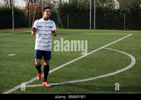 Pato brasiliano della star del football Training Camp Foto Stock