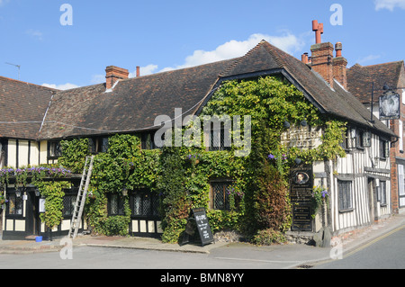 La bottiglia in pelle, a Cobham, Kent, Inghilterra Foto Stock