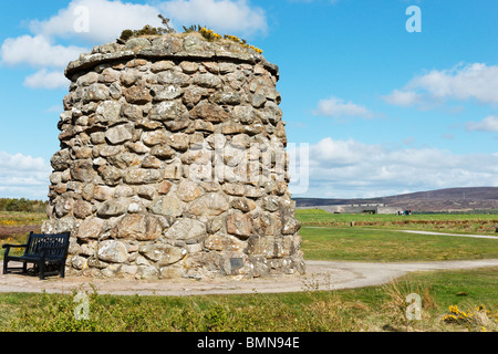 La Battaglia di Culloden Memorial Cairn, vicino a Inverness, Highland, Scotland, Regno Unito. Foto Stock