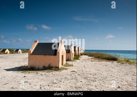 Slave di capanne in Bonaire nelle Antille olandesi Foto Stock
