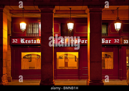 El Soportal Ristorante, Plaza Mayor, Madrid, Spagna Foto Stock