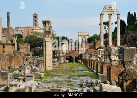 Roma. L'Italia. Il Foro Romano. Foto Stock