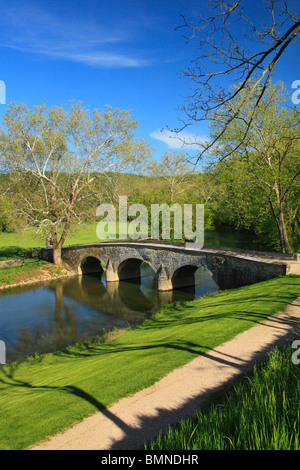 Burnside Bridge, Antietam National Battlefield Sharpsburg, Maryland, Stati Uniti d'America Foto Stock