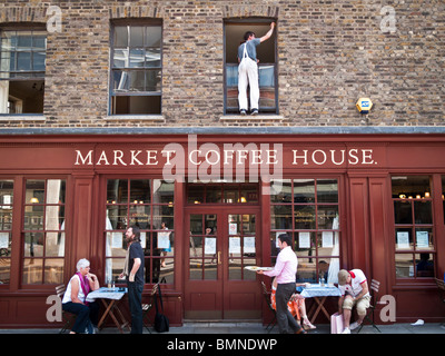 Mercato Casa caffè,Spitalfields Market,Londra,UK Foto Stock