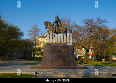 Monumento a Tsar Kaloyan di Bulgaria in Pl Mitropolitska Simeone piazza centrale di Varna il litorale del Mar Nero in Bulgaria in Europa Foto Stock