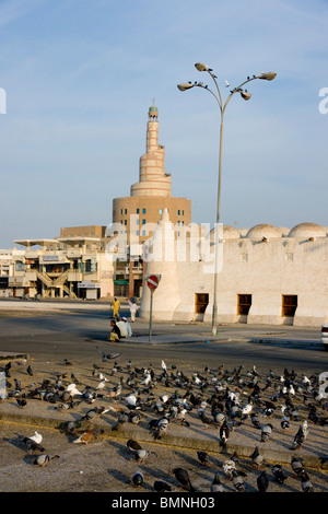 Doha Moschea Qassim & Centro Islamico Tower Foto Stock