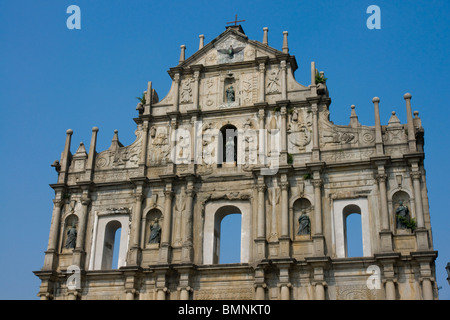 Asia, Cina Macao, St Pauls facciata della Cattedrale Foto Stock