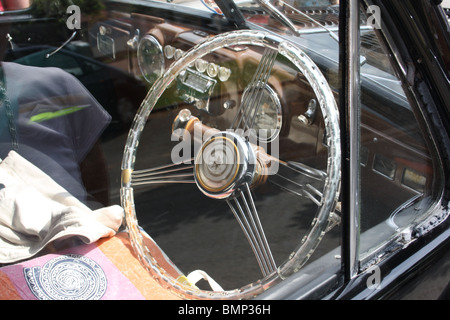 Interno, verniciato di nero auto Delahaye, costruito 1949 Foto Stock