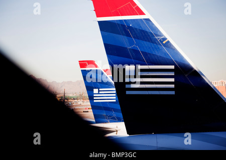 America ala volo suggerimenti US Airways logo vicino Foto Stock