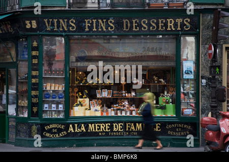 Vini da dessert e negozio di dolciumi, Parigi Foto Stock