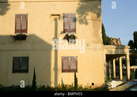 Israele, Tel Aviv, edifici ricostruiti del Templer colonia di Sarona, nel centro di Tel Aviv. Foto Stock