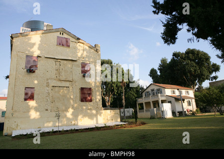 Israele, Tel Aviv, edifici ricostruiti del Templer colonia di Sarona, nel centro di Tel Aviv. Foto Stock