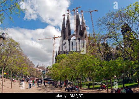 La Sagrada Familia di Barcellona, Spagna Foto Stock