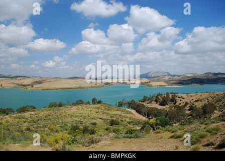 Serbatoio (Embalse del Guadalhorce), vicino a Ardales, provincia di Malaga, Andalusia, Spagna, Europa occidentale. Foto Stock