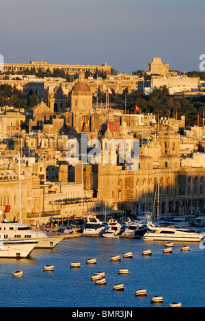 Vista generale oltre a La Valletta, Malta. Foto Stock