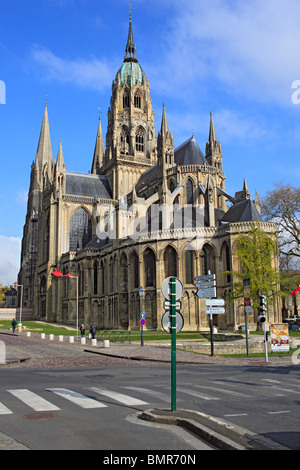 Cattedrale di Bayeux, Bayeux, dipartimento di Calvados, Bassa Normandia, Francia Foto Stock