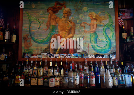 Re Nettuno lounge presso l'isola Hotel, Cedar Key, Florida Foto Stock