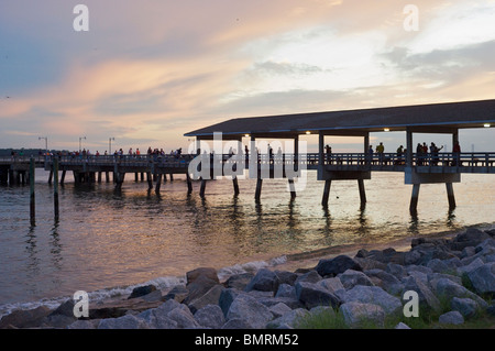 Dal Molo presso San Simons Island Georgia Foto Stock