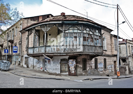 Architettura Art Nouveau in città vecchia Tbilisi Georgia Foto Stock