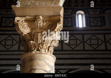 Chiesa di Firenze - capitale Corint da San Miniato al Monte Foto Stock