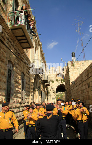 Israele, Gerusalemme, Domenica delle Palme processione Foto Stock