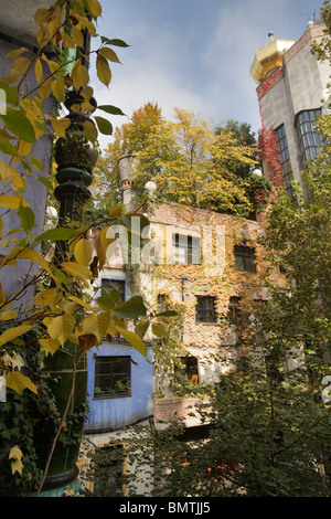 Alloggiamento di Hundertwasser complessa, Vienna, Austria Foto Stock