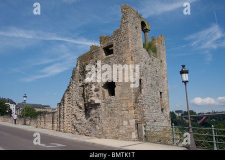 Medievale torre di vedetta rovina il castello di fort Chateau Foto Stock