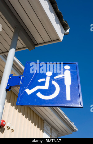 Parcheggio per disabili solo segno Foto Stock