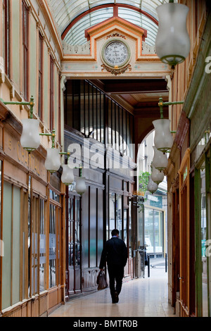 Parigi, passaggi coperti, Passage du Bourg L'Abbe Foto Stock