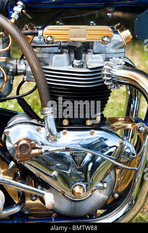 Custom trionfo Trofeo motore in moto, Classic british motociclo Foto Stock