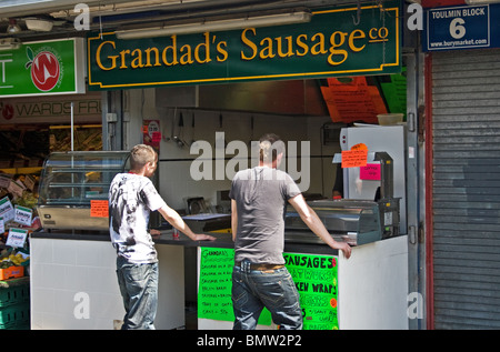 Stallo in Bury Mercato, Bury, Greater Manchester, UK. Foto Stock