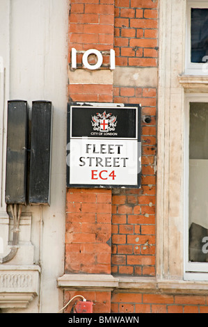 Fleet Street cartello stradale Londra Foto Stock