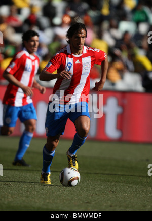 ROQUE SANTA CRUZ PARAGUAY Manchester City FC lo Stadio Free State BLOEMFONTEIN SUD AFRICA 20 Giugno 2010 Foto Stock