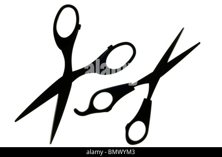 Silhouette di forbici Foto Stock