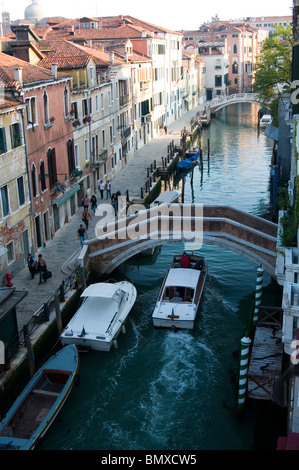 Rio dei Greci visto da il Liassidi Palace Hotel al Ponte dei Greci, Venezia Foto Stock