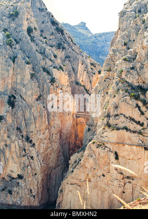 Camino del Rey gorge a El Chorro, Andalusia, Spagna Foto Stock