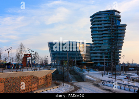 Marco Polo Tower, l'edificio Unilever in Hafencity di Amburgo Foto Stock