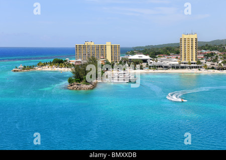 Vista aerea di Ocho Rios, Giamaica nella regione dei Caraibi Foto Stock