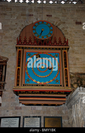 La Cattedrale di Exeter orologio astronomico da 1480s Foto Stock