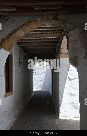 Grecia DODECANNESO,Patmos, il villaggio di Chora Foto Stock