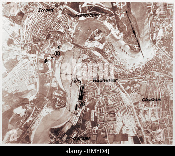 Rochester - Kent 1940 Docks & Aircraft Factory Foto Stock