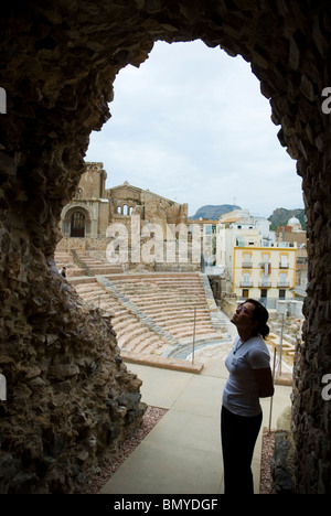 Teatro Romano. CARTAGENA CIUDAD Regione Murcia España teatro romano della città di Cartagena Murcia Regione SPAGNA Foto Stock