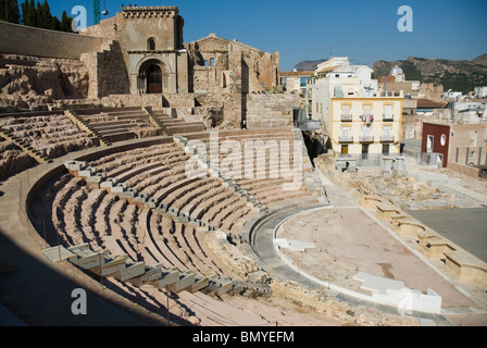 Teatro romano della città di Cartagena Murcia Regione Spagna Teatro Romano. CARTAGENA CIUDAD Regione Murcia España Foto Stock